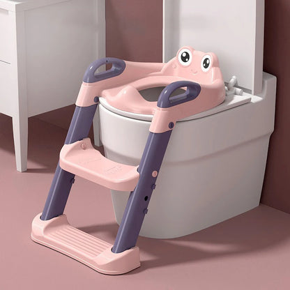 Children's Toilet Seat Ladder - Foldable Stair-Type Design