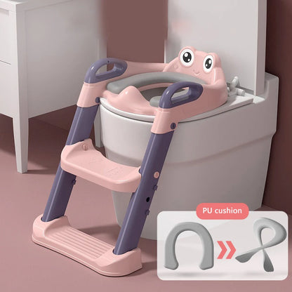 Children's Toilet Seat Ladder - Foldable Stair-Type Design