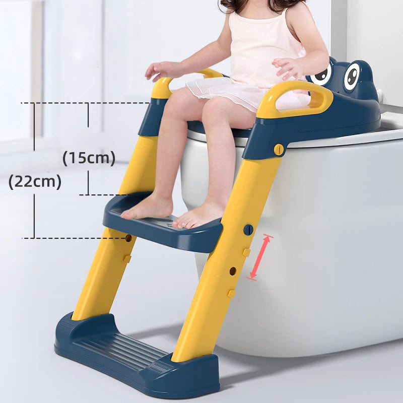 Children's Toilet Seat Ladder - Foldable Stair-Type Design